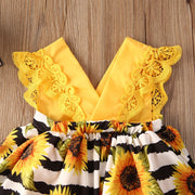 Lace Ruffle Sunflower 2Pcs Set