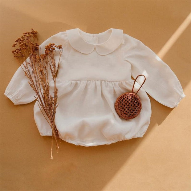 Collar Solid Infants Bodysuits